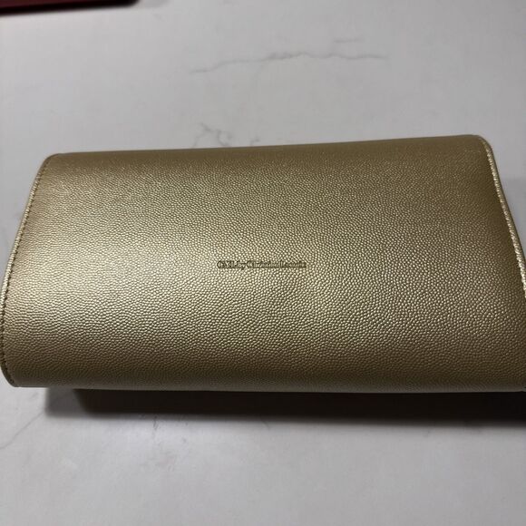 CXL Glam Caviar Clutch Gold Detachable Chain Shoulder Bag New - Picture 5 of 7